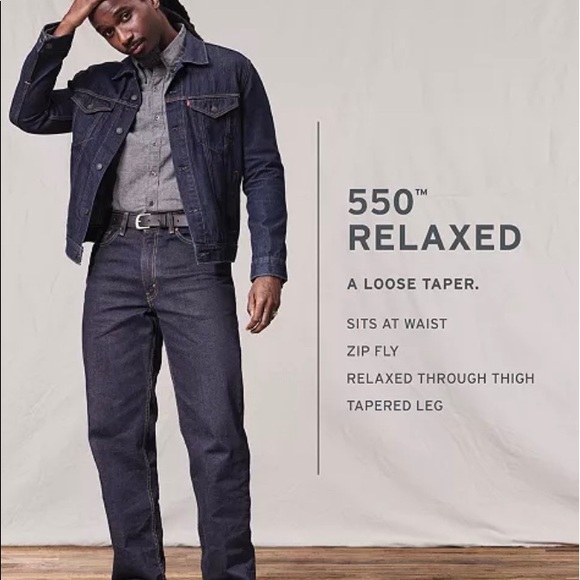 Men's 550™ Relaxed Fit Jeans Black 35X30 - Picture 6 of 7